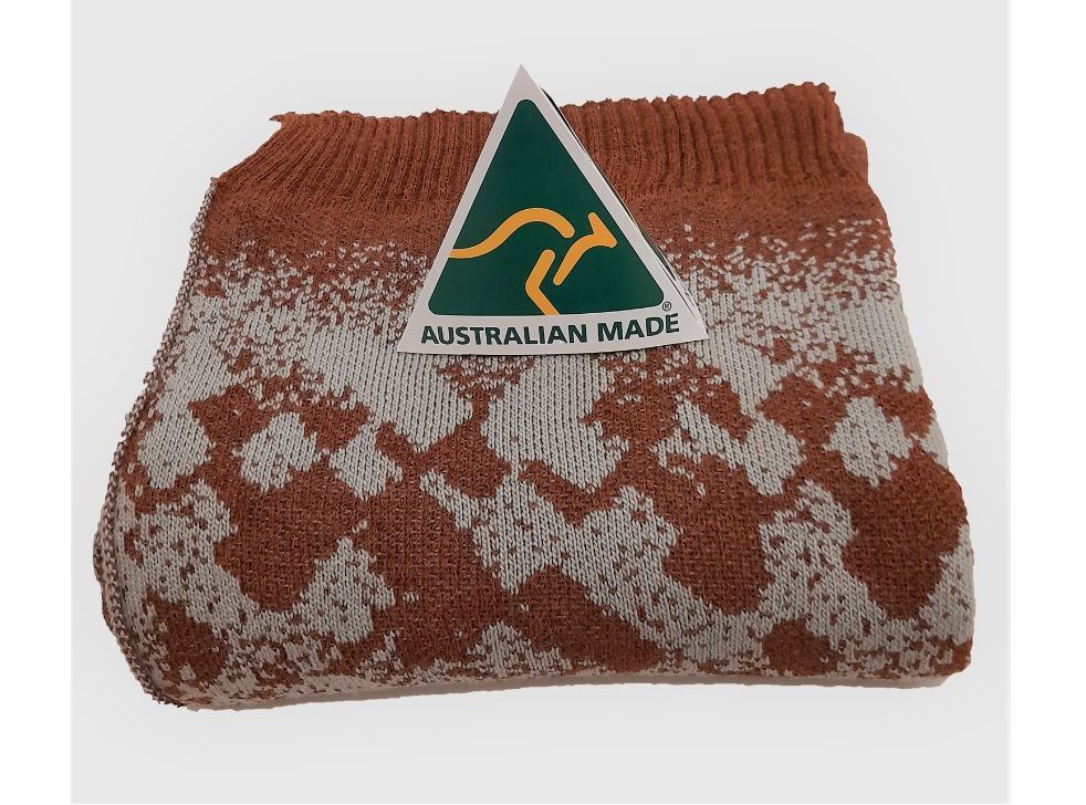 Australian Alpaca Blanket Wrap Throw Terracotta